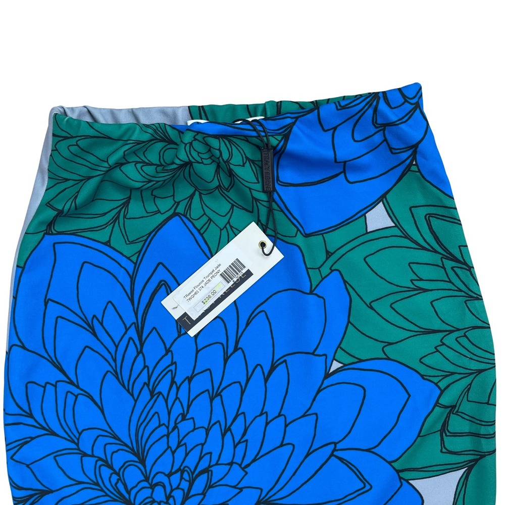 Tracy Reese Floral 2 Piece Set Womens XS Crop Top Mermaid Skirt Artsy Maximalist - Picture 8 of 16
